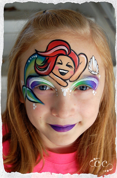 mermaid face painting