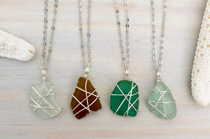 sea glass upcycled jewelry 