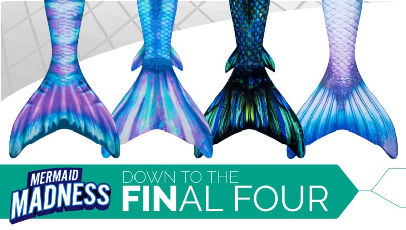 the two Atlantis and two Limited Edition mermaid tails  that advanced to the final four