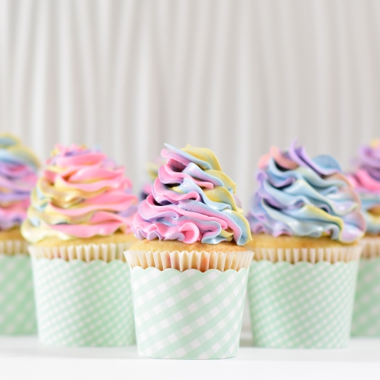 multicolored cupcakes