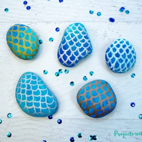 mermaid painted rocks