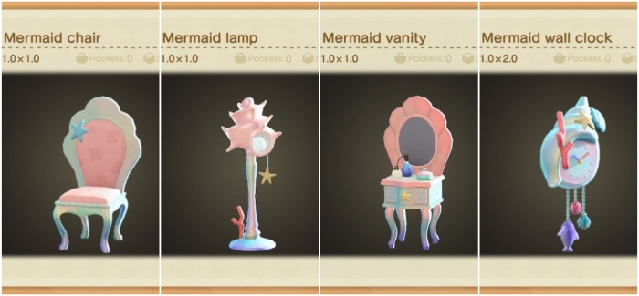 animal crossing mermaid chair