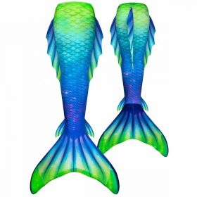 the front and back view of the Northern Lights Atlantis mermaid tail