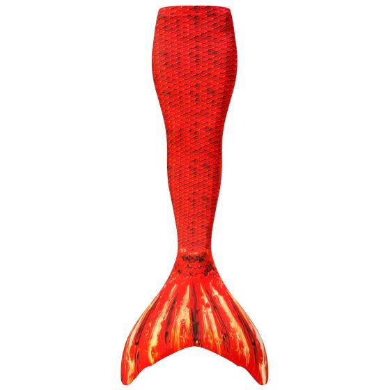 a red mermaid tail on a white background